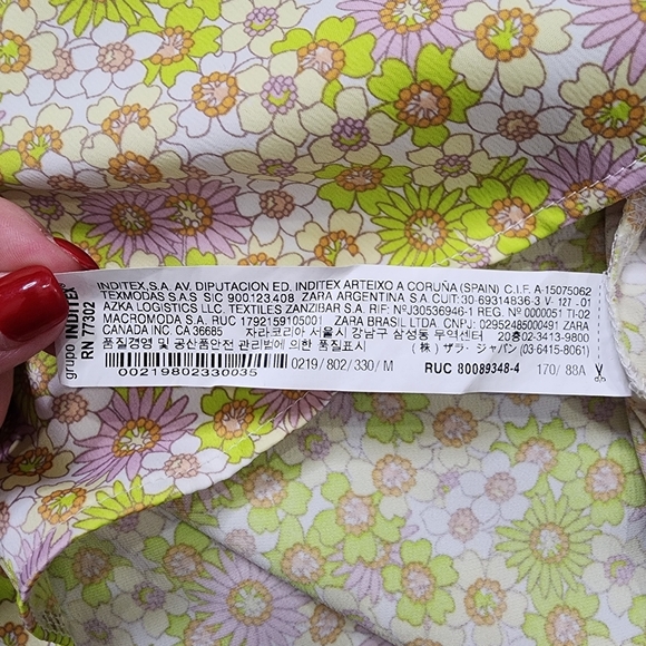 Zara Retro Flower Floral Slip Strappy Midi Dress Size Medium - Picture 8 of 8